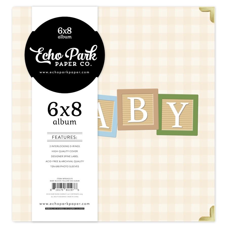 BABY BLOCKS TAN 6x8 ALBUM