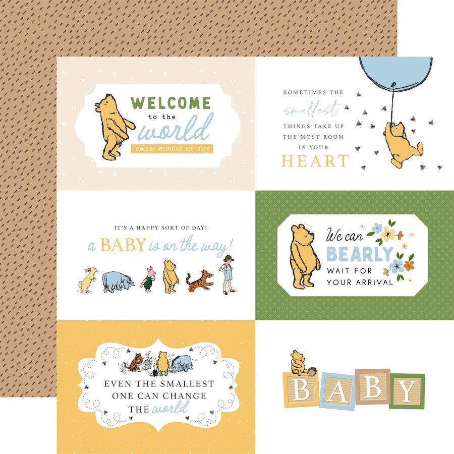 6x4 JOURNAL CARDS - WINNIE THE POOH BABY