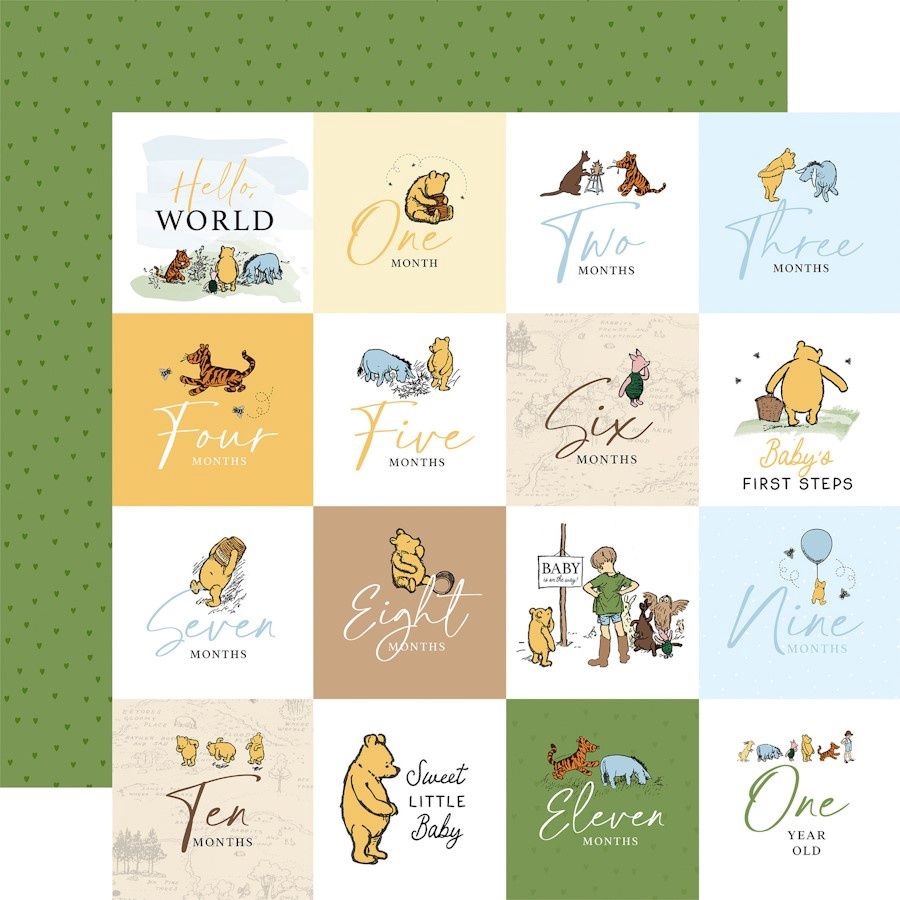 2x2 JOURNAL CARDS - WINNIE THE POOH BABY