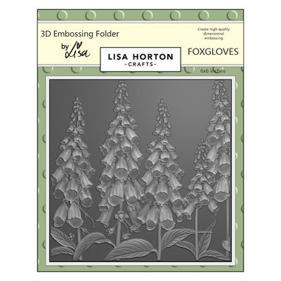 FOXGLOVES 3D EMBOSSING FOLDER 6x6