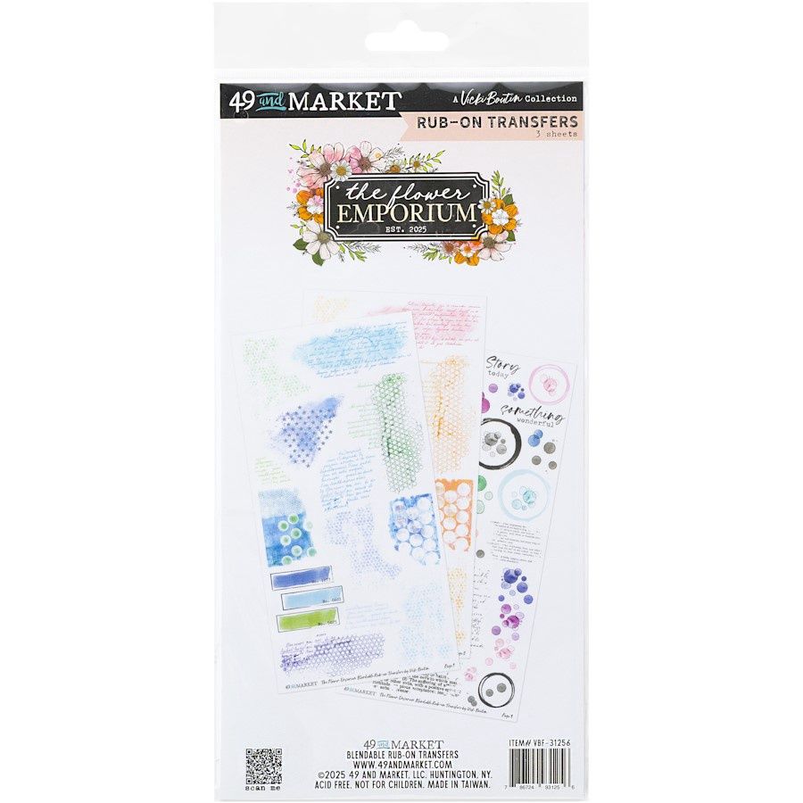THE FLOWER EMPORIUM RUB-ON TRANSFERS