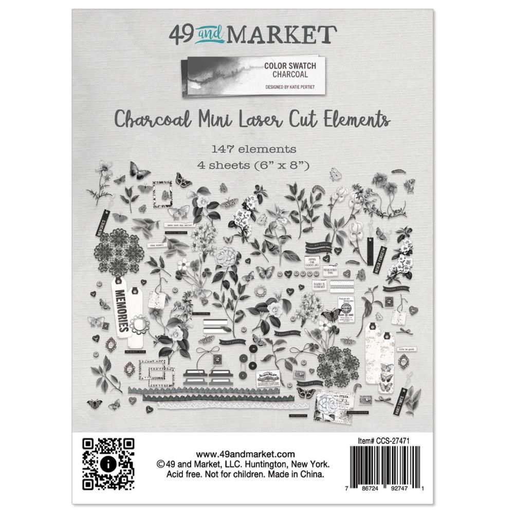 CHARCOAL MINI LASER CUT ELEMENTS