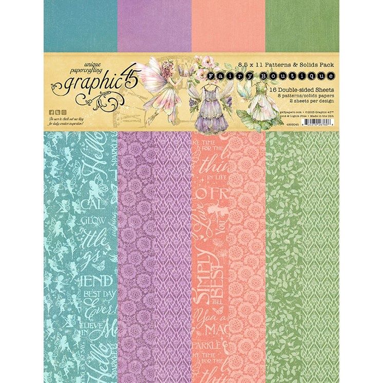 FAIRY BOUTIQUE 8.5x11 PATTERNS &amp; SOLIDS PK