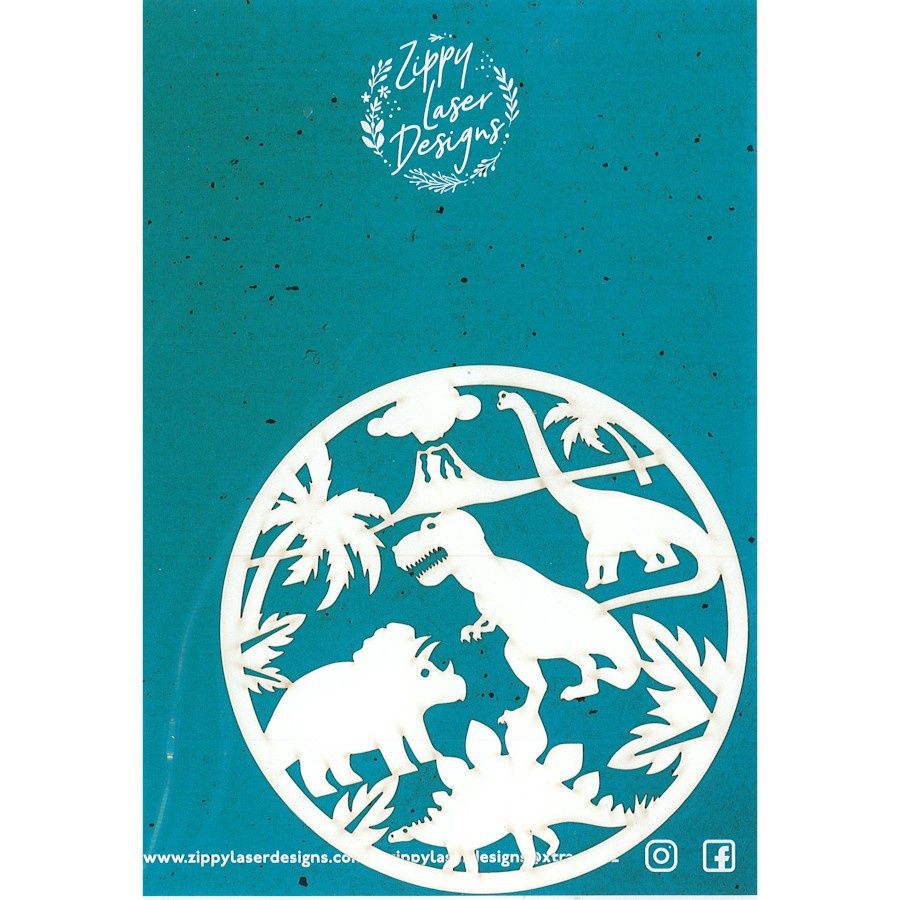 DINOSAURS - CIRCLE LASER CUT