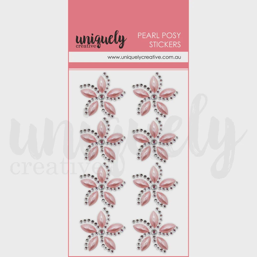 PEARL POSY STICKERS - PINK