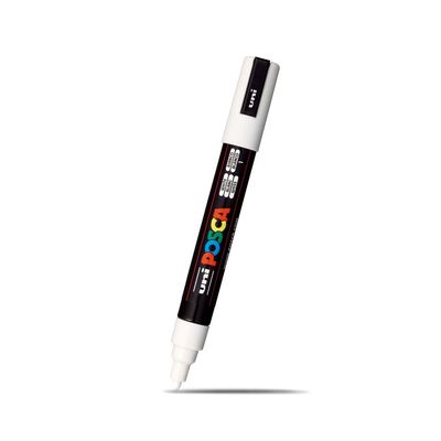 WHITE UNI POSCA MED BULLET TIP