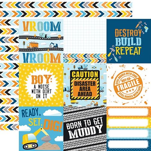 LITTLE BUILDER - 4x4 JOURNALING CARDS