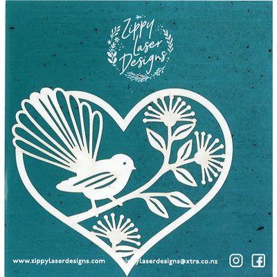 HEART FANTAIL - LASER CUT