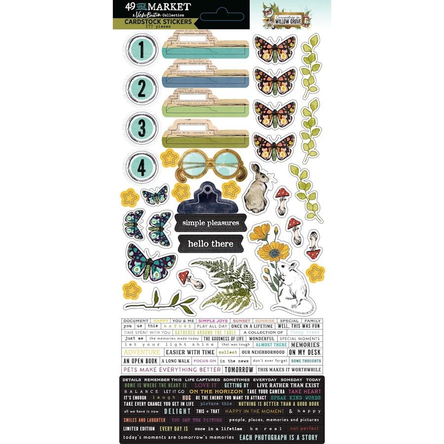 WILLOW GROVE CARDSTOCK STICKERS