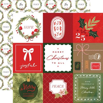 4x4 JOURNALING CARDS - CHRISTMAS JOY