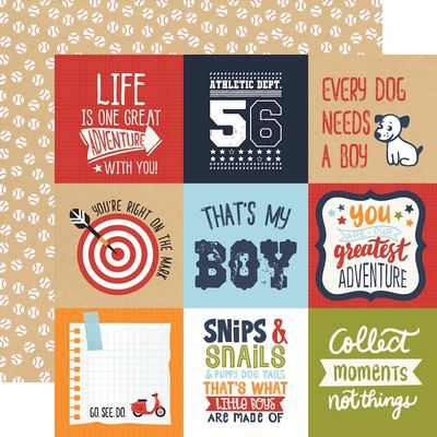 4x4 JOURNALING CARDS - ALL BOY