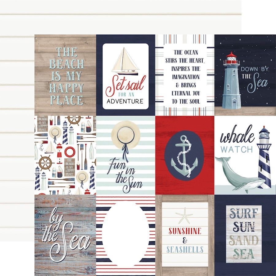 3x4 JOURNALING CARDS - BY THE SEA