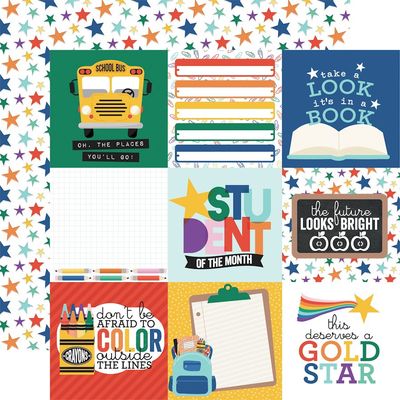 4x4 JOURNAL CARDS - OFF TO SCHOOL