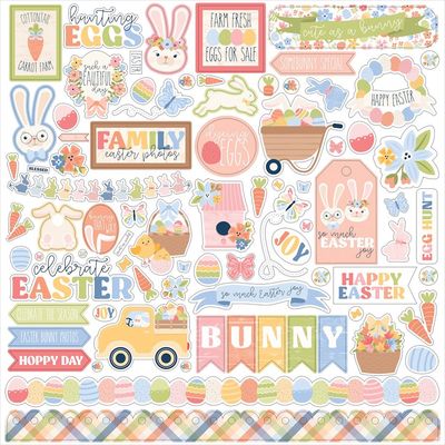 BUNNIES &amp; BASKETS ELEMENT STICKER SHEET