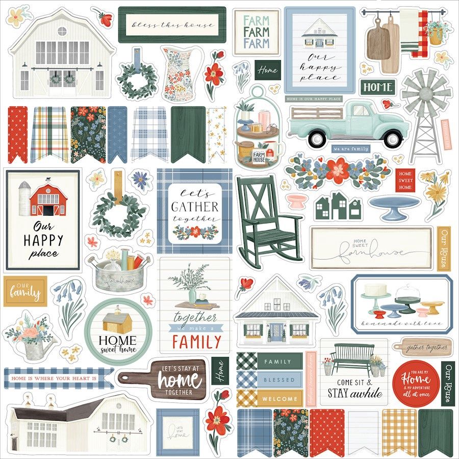 FARMHOUSE SUMMER ELEMENT STICKER SHEET