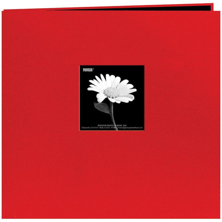 RED FABRIC POST-BOUND 8x8 ALBUM