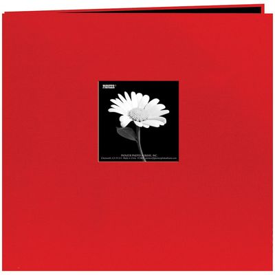 RED FABRIC POST-BOUND 8x8 ALBUM
