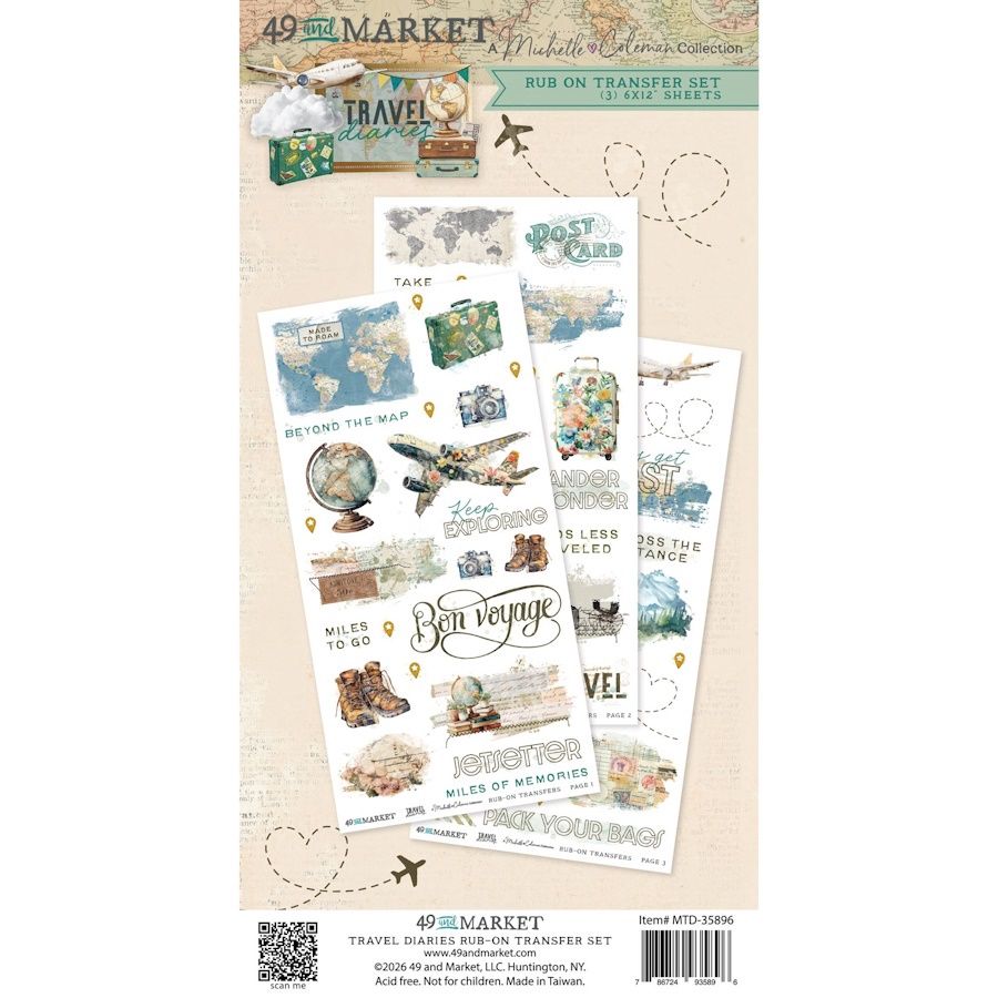 TRAVEL DIARIES RUB-ON TRANSFERS