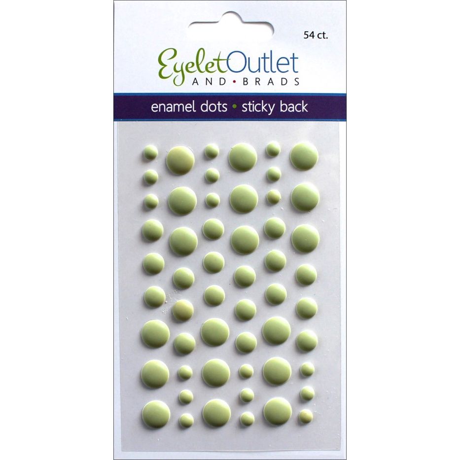 MATTE GREEN ENAMEL DOTS