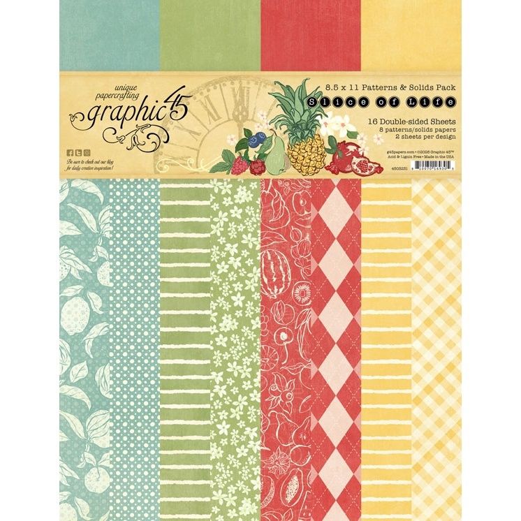 8.5x11 PATTERNS &amp; SOLIDS - SLICE OF LIFE