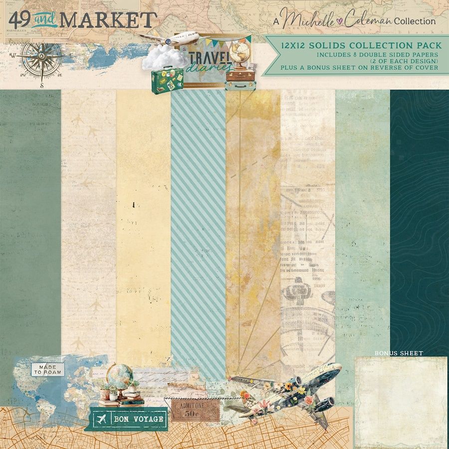 TRAVEL DIARIES 12x12 SOLIDS COLLECTION PACK