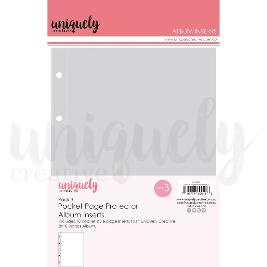 POCKET PAGE PROTECTOR ALBUM INSERTS