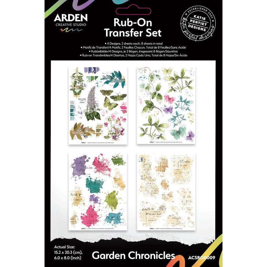 GARDEN CHRONICLES RUB-ON TRANSFER SET