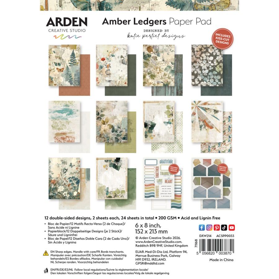 AMBER LEDGES 6x8 PAPER PAD