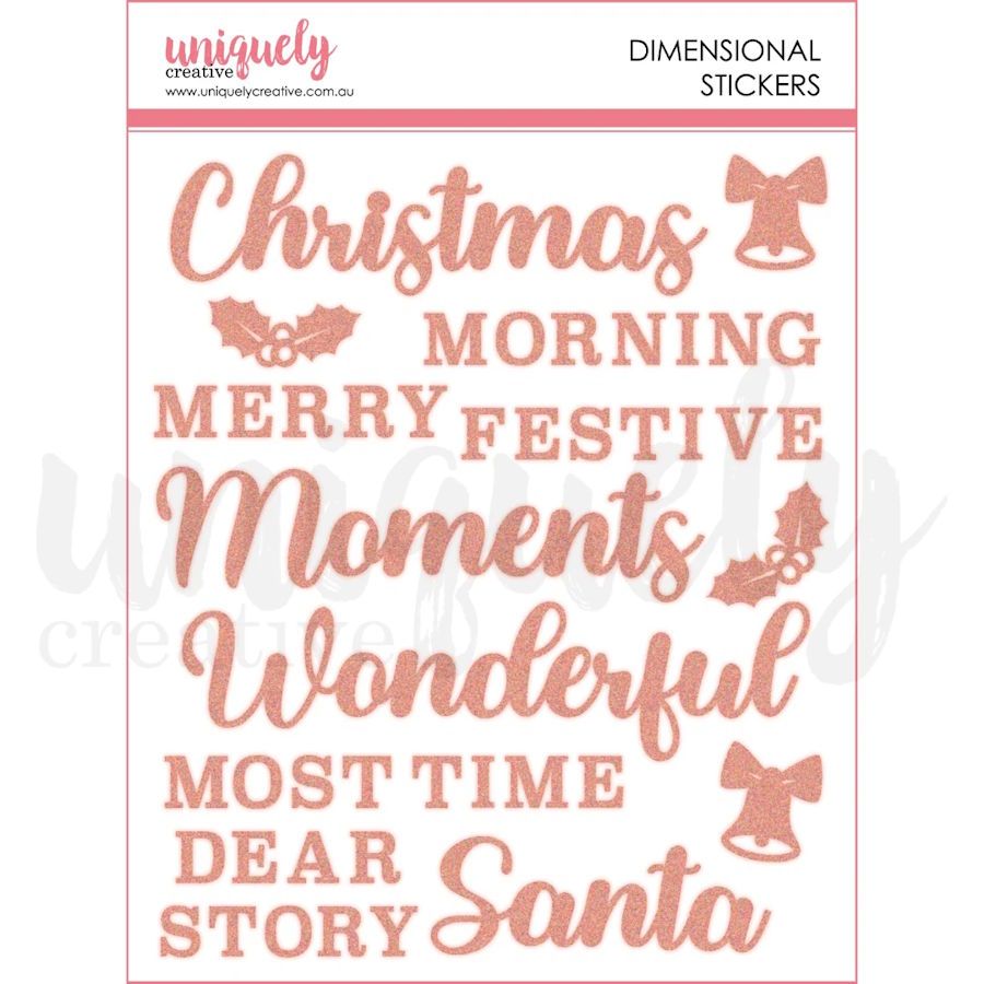 CHRISTMAS KEEPSAKES GLITTER STICKERS
