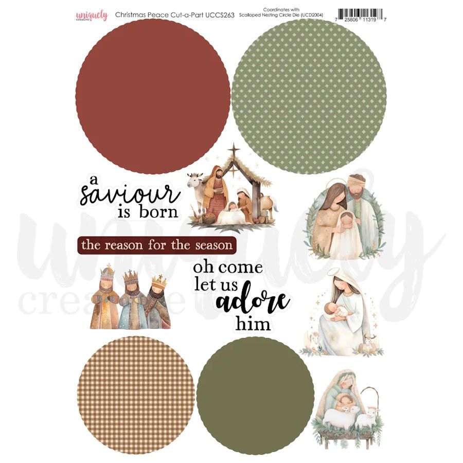 CHRISTMAS PEACE CUT-A-PART SHEET