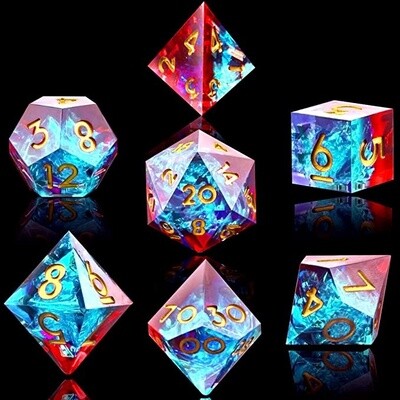 Shimmer Dice - Blue & Red