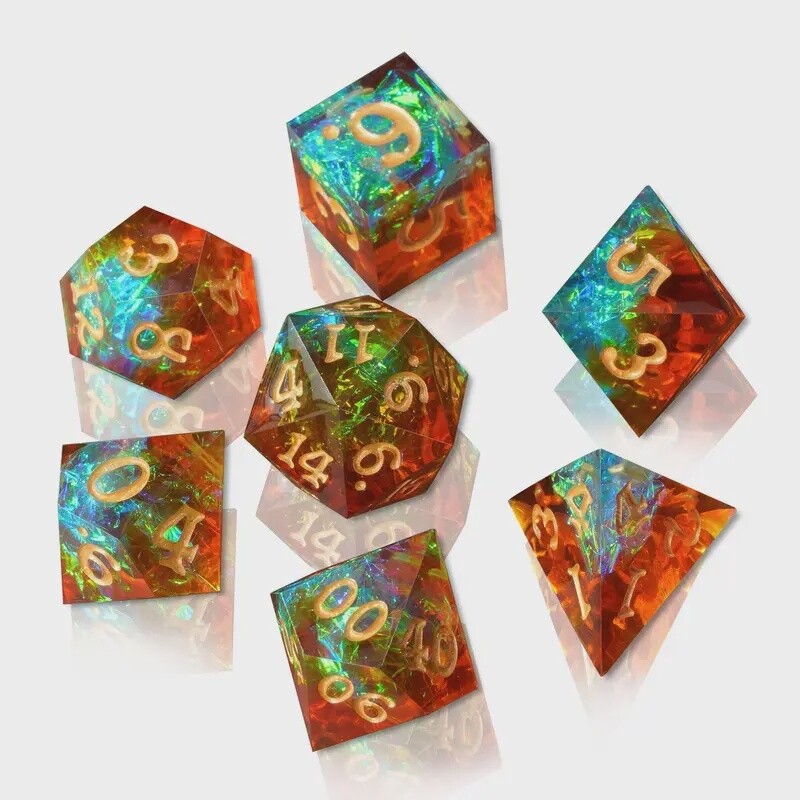 Shimmer Dice - Brown & Blue