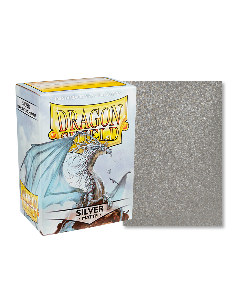 Dragon Shield: Standard Sleeves: Matte - Silver