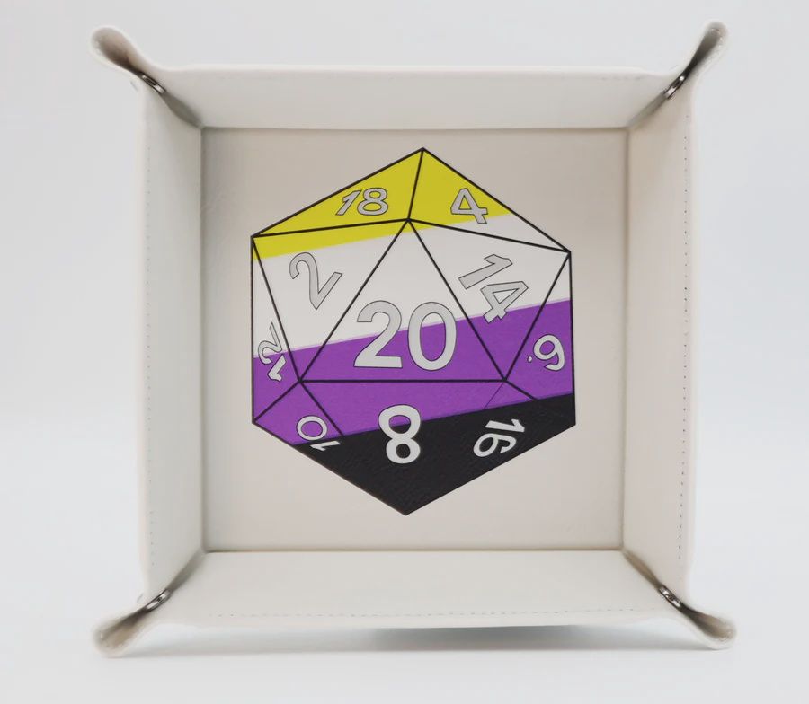 Pride D20 Snap Tray: Nonbinary