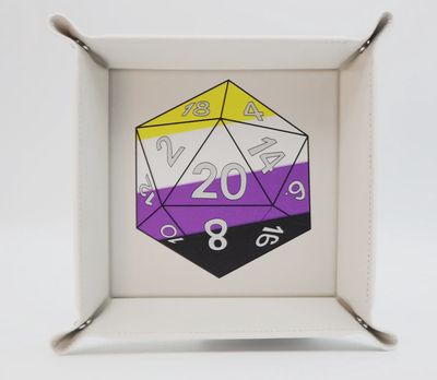 Pride D20 Snap Tray: Nonbinary
