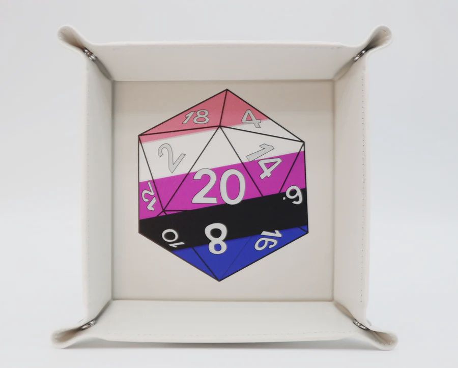 Pride D20 Snap Tray: Genderfluid