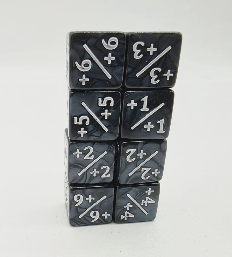 Counters for Magic - Pearl Black with White