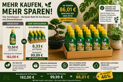 Pokon Bio Bonsai Dünger 12 x 250 ml
