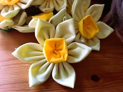 Fabric Daffodil Pin Brooch