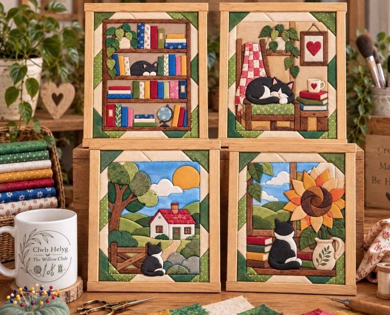 The Kinusaiga Sunday Stories Collection Fabric Art Kit Fabric Not Included No-Sew Quilt DIY The Kinusaiga Sunday Stories Collection Fabric Art Kit Fabric Not Included No-Sew Quilt DIY