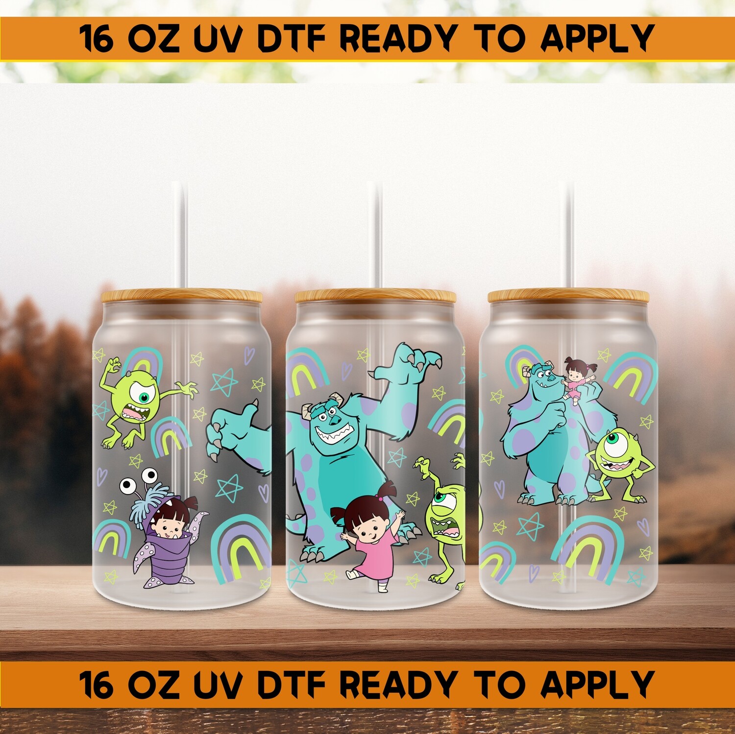 Monsters Design-UV DTF Ready To Apply