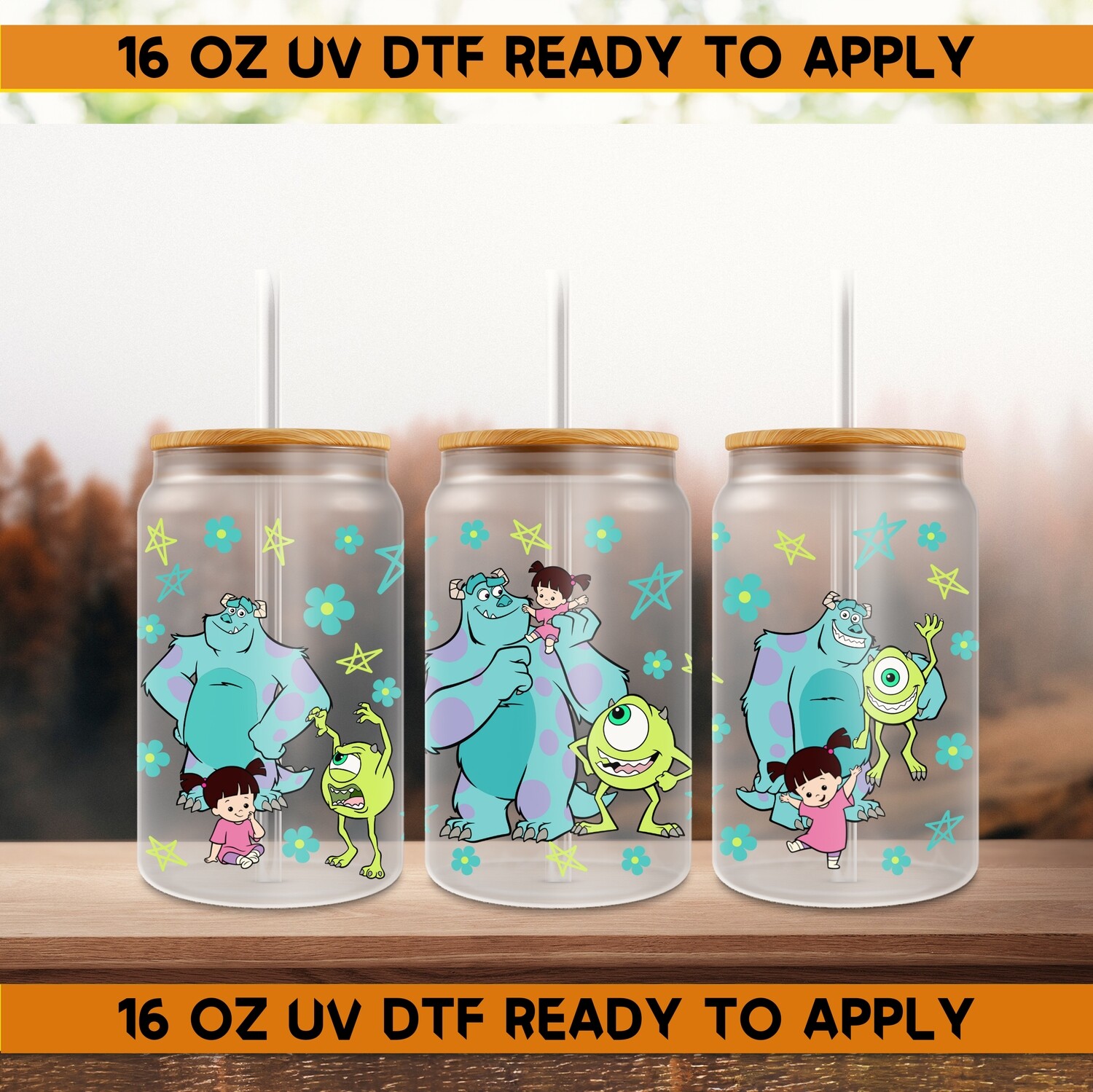 Monsters Design-UV DTF Ready To Apply