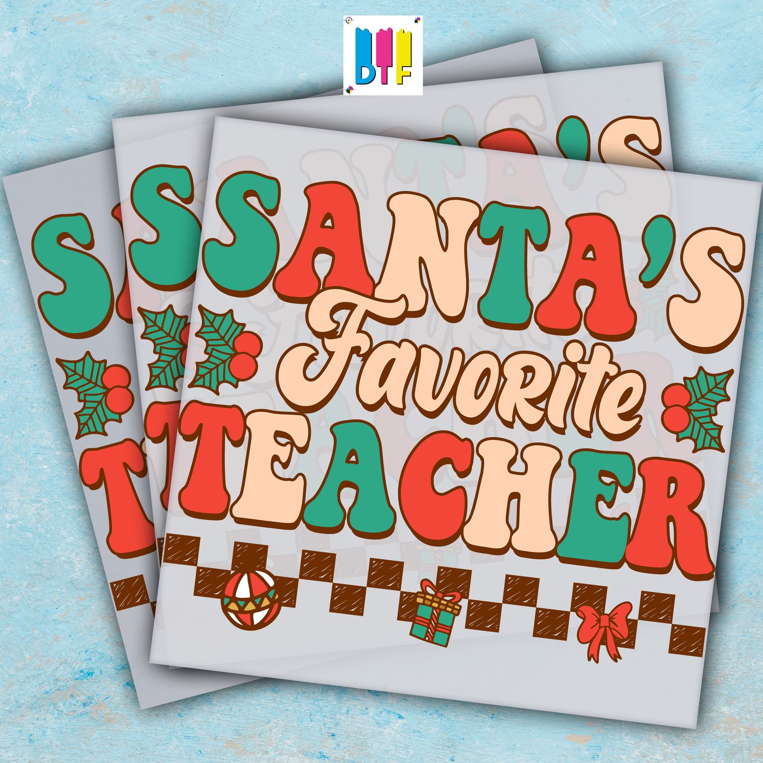 Christmas Santa&#39;s Favorite Teacher - Ready To Press