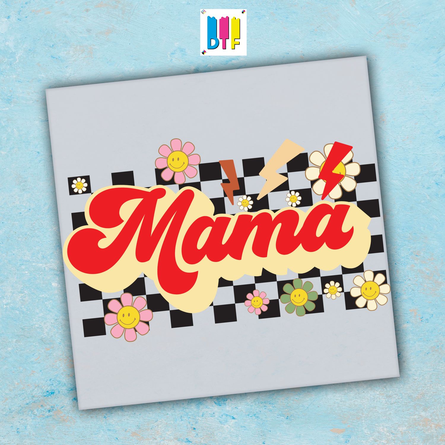 Checkered Mama - Ready To Press - Mothers Day Gift - Mom Gift - Mama Gift