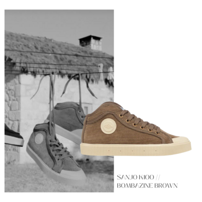 Sanjo K100 Bombazine Brown - Retro Sneaker
