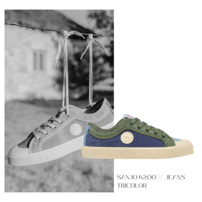 Sanjo K200 Bombazine Jeans Tricolor - Retro Sneaker