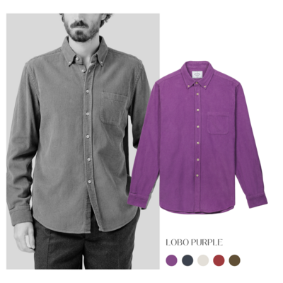Portuguese Flannel - Lobo Purple - Cord Hemd