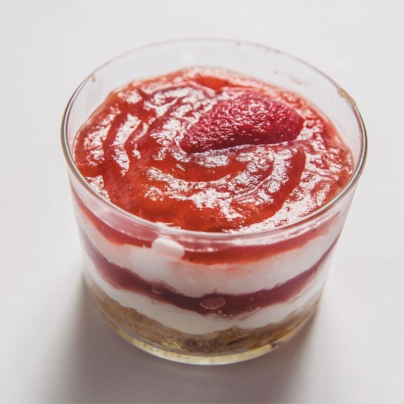 VASO CRISTAL QUESO & FRESA