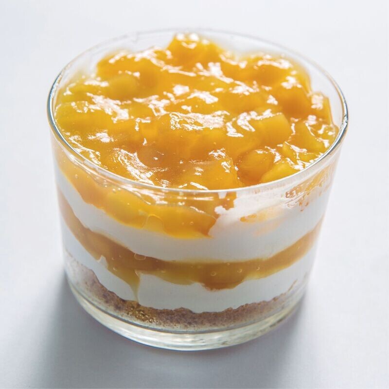 VASO CRISTAL YOGUR MANGO