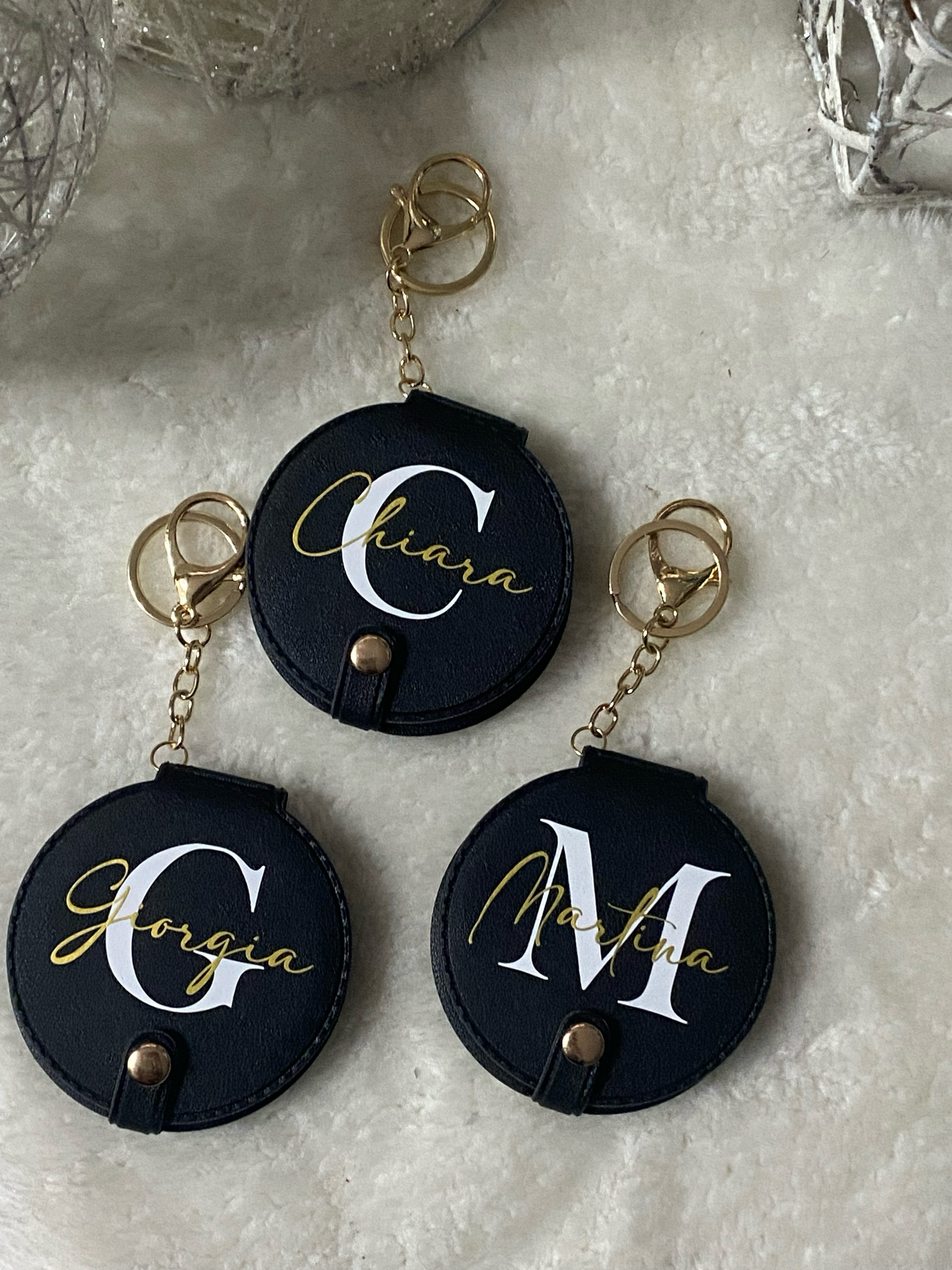 Portachiavi con specchio interno